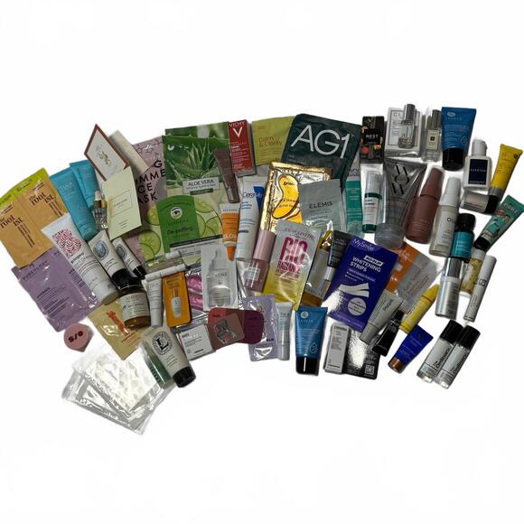 fragrance + skincare + makeup + beauty sampler set